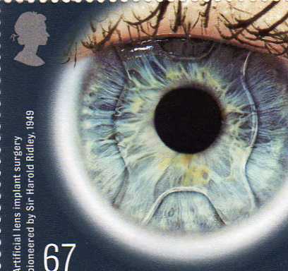 UK stamp – artificial lens implant surgery