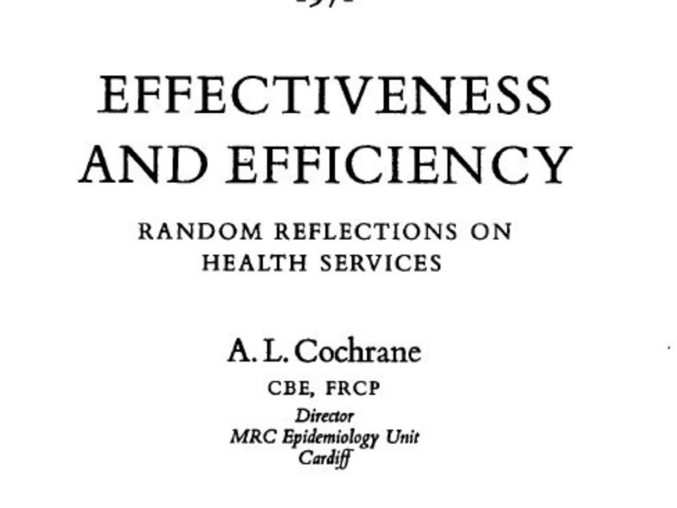 1972 (June) Cochrane report
